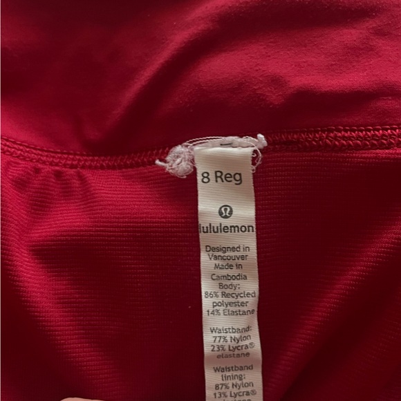 ADORABLE cherry red speed up lululemon shorts!! - Picture 3 of 3